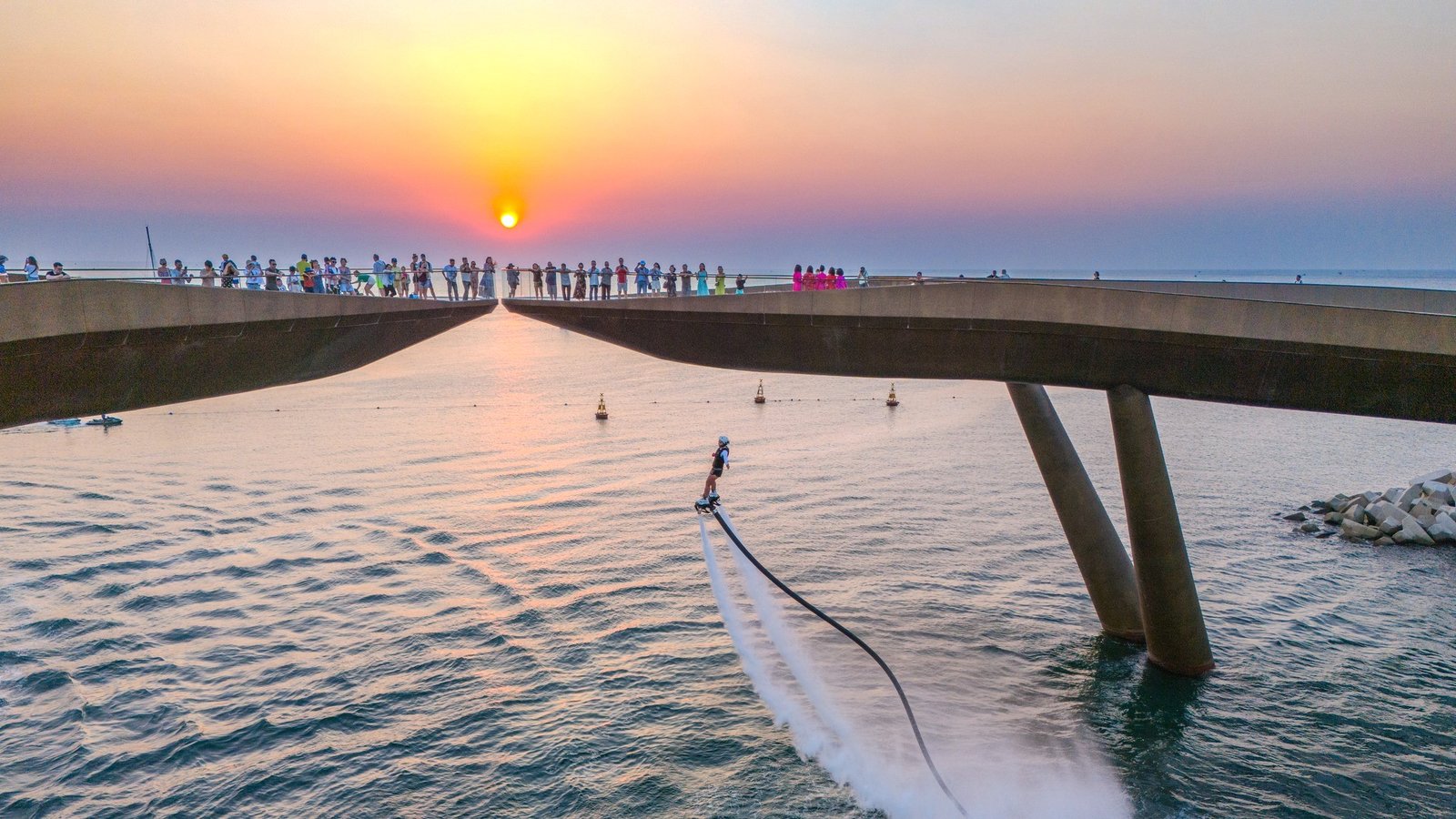 Kiss Bridge at golden hour sunset